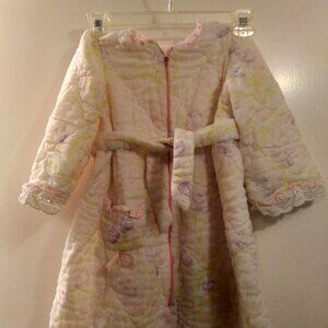Vintage Handmade Quilted Little Girl's Robe